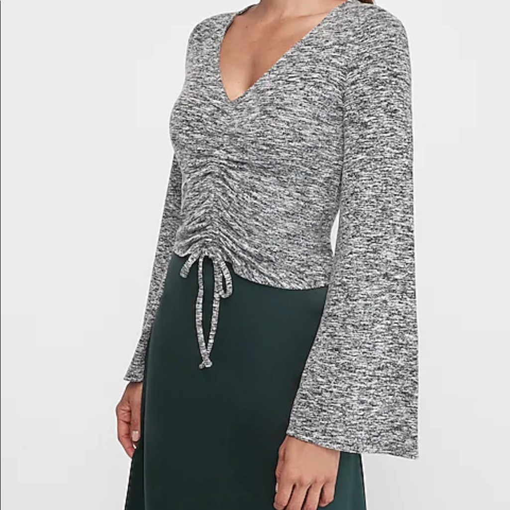Express Glitter Cinched Front Top